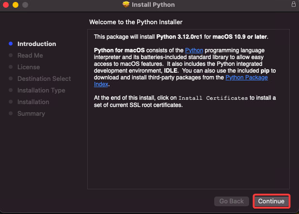 Continuando con la instalación de Python