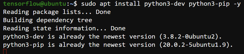 Instalación de los paquetes de Python necesarios