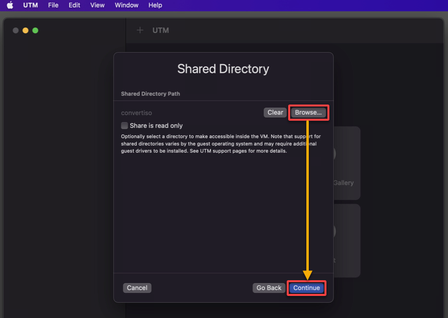 Configuración de un directorio compartido