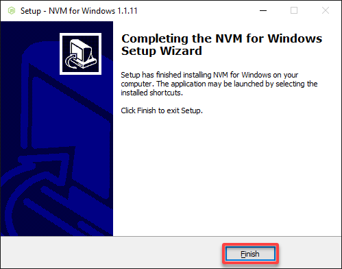 Finalizando la instalación de NVM