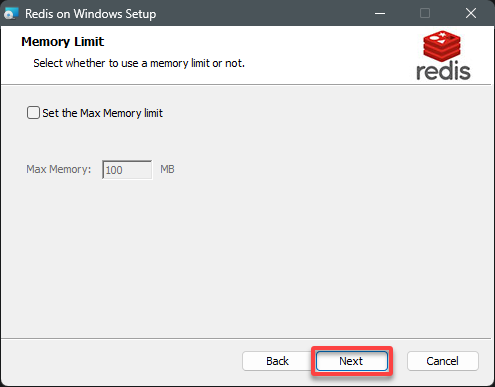 Saltarse la configuración del límite máximo de memoria