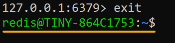 Salir del indicador CLI de Redis