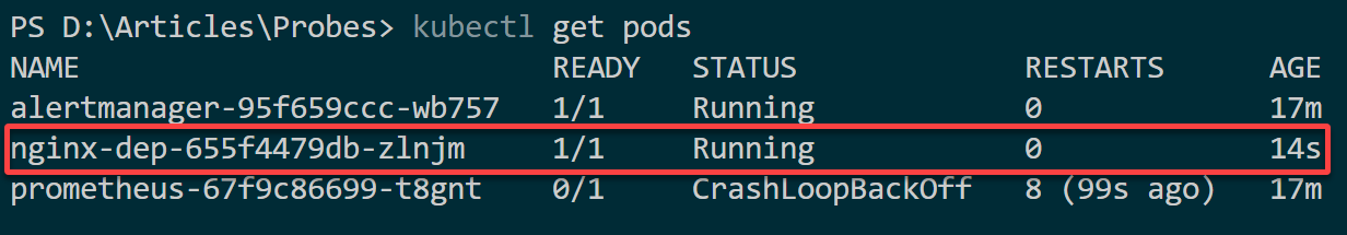 Comprobando todos los pods implementados