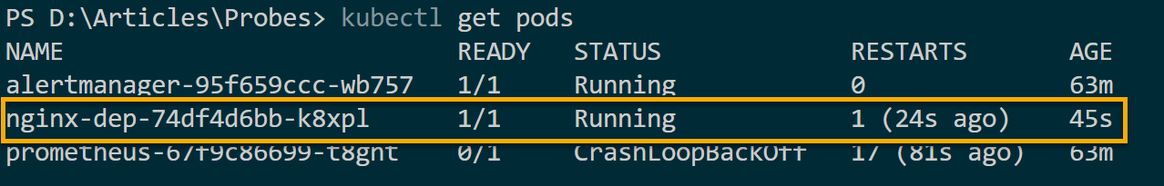 Sonda de actividad de Kubernetes: comprobación de todos los pods en ejecución