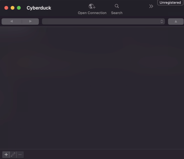 Descripción general de la ventana principal de Cyberduck