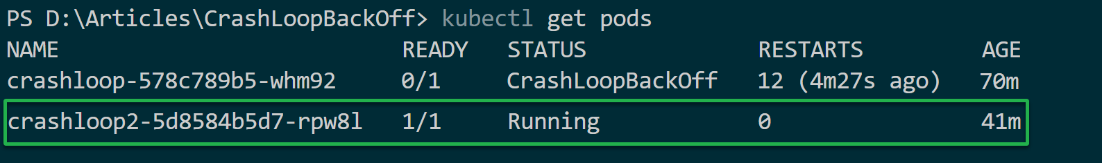 Comprobando todos los pods de Kubernetes