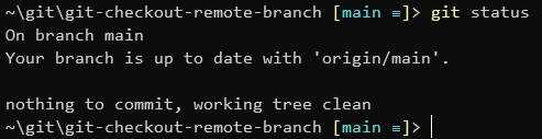 rama remota de git checkout: comprobación del estado de los repositorios.