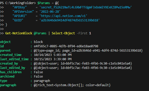 Mostrando el primer bloque de los resultados recuperados.