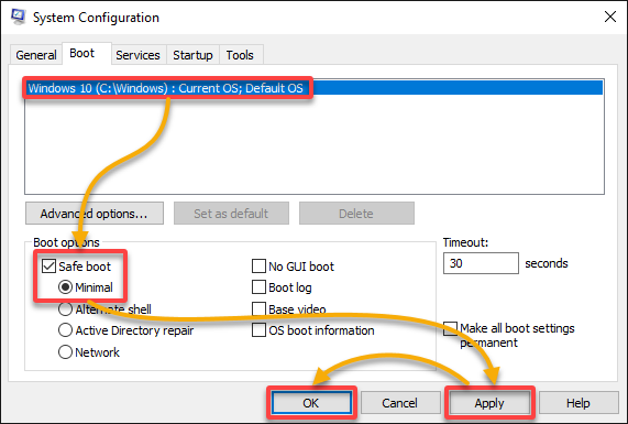 Configurar las opciones de arranque del sistema