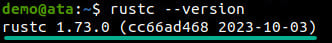 Verificando que la instalación de Rust sea exitosa