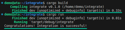 Construyendo y ejecutando el nuevo proyecto Rust