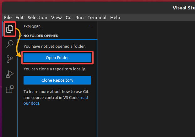 Abrir un directorio de proyecto en VSCode