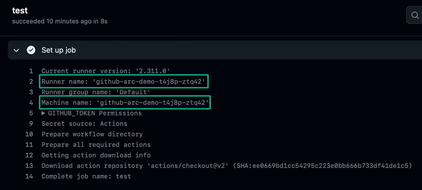 Confirmar que el ejecutor autohospedado de GitHub está en uso