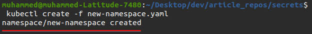 Creando un nuevo espacio de nombres
