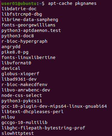 Búsqueda de todos los paquetes de software disponibles