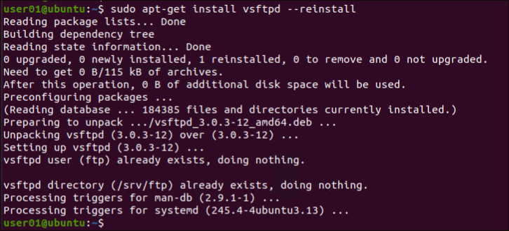 Reinstalar software con el comando Apt-Get