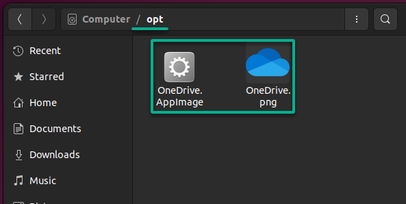 Verificar que la imagen de la aplicación OneDrive y el logotipo estén en la misma ubicación