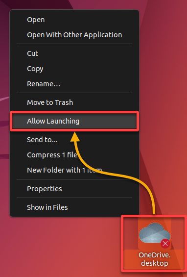 Habilitar la ejecución de OneDrive