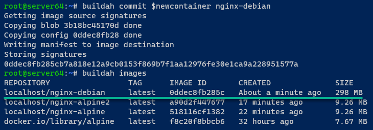 Creando una nueva imagen OCI (nginx-debian) desde cero
