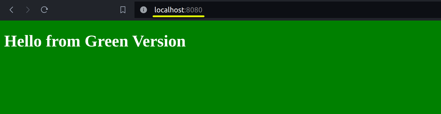 Ver el servicio NGINX a través de un navegador web