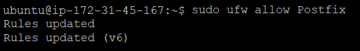 Permitir Postfix en el firewall UFW