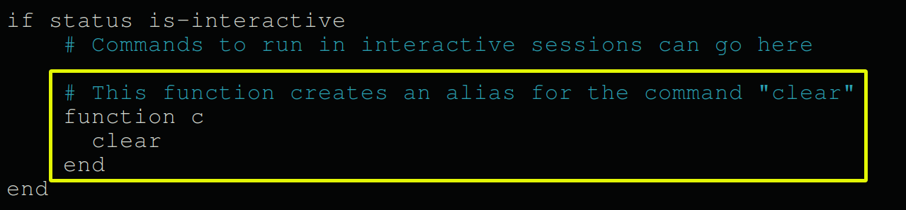 Creando un alias para el comando clear