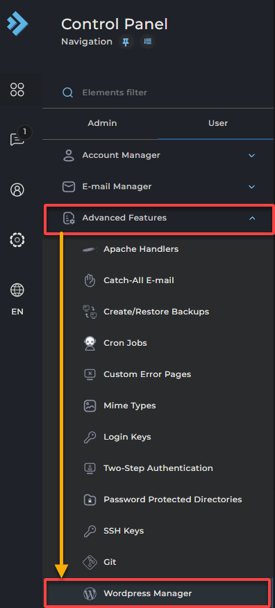 Accediendo al Administrador de WordPress