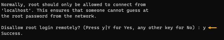 Deshabilitar el inicio de sesión remoto como root