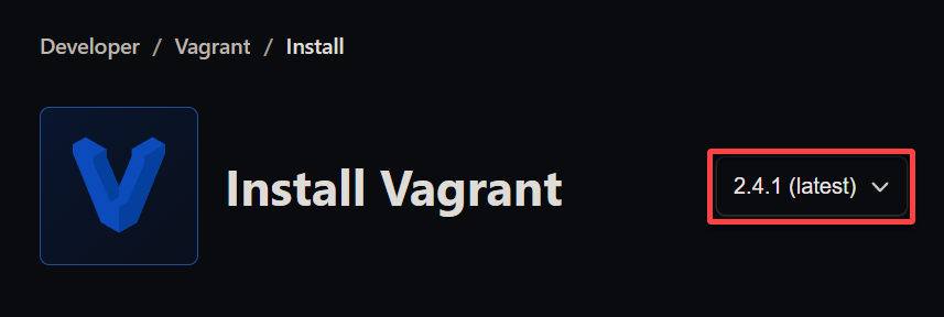 Seleccionando la última versión de Vagrant