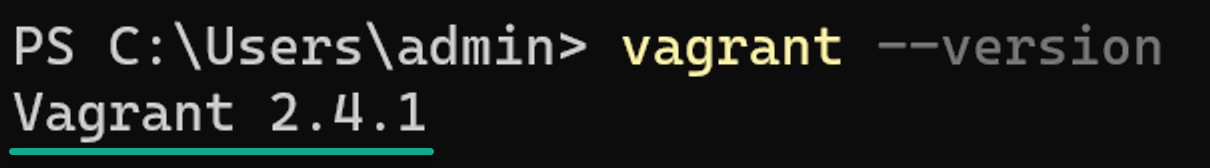 Verificando la instalación de Vagrant