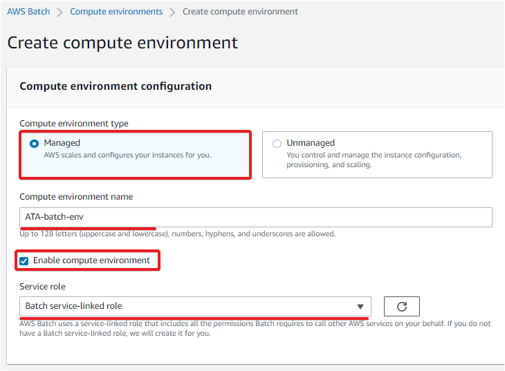 Especificación de la configuración del entorno informático