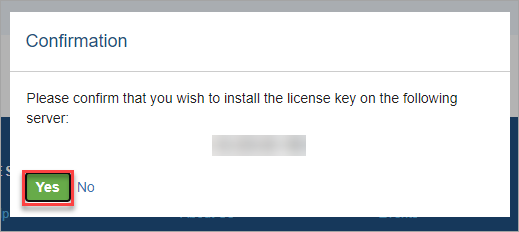 Confirmar la instalación de la licencia