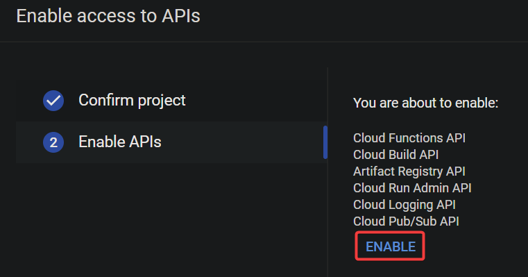 Habilitar las API requeridas