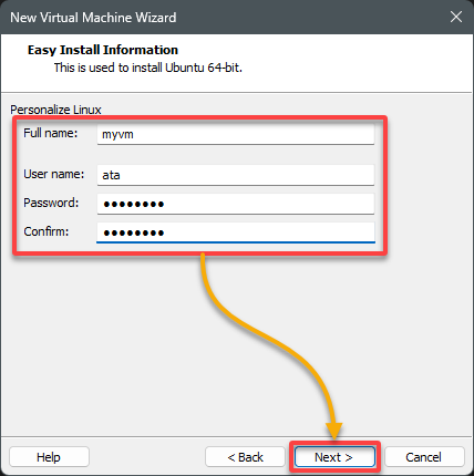 Configuración de las credenciales de administrador de la VM