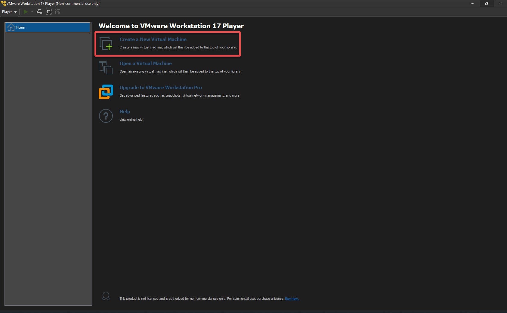 Iniciando la creación de una nueva VM