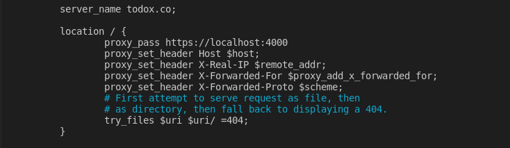 Configurando el servidor NGINX