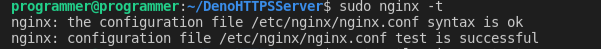 Prueba de configuración de NGINX