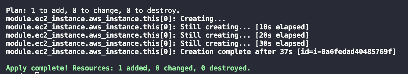 Aplicar configuraciones de Terraform a la infraestructura /dev
