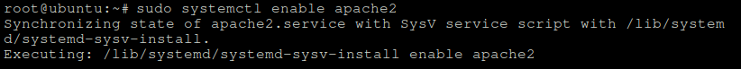 Habilitación del inicio automático de Apache al arrancar