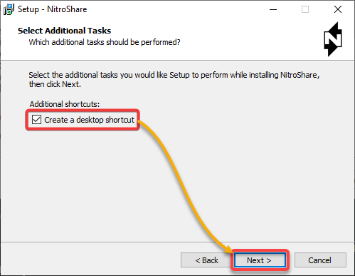 Crear un acceso directo en el escritorio para NitroShare