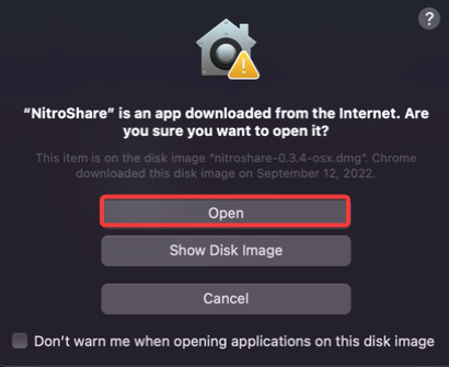Confirmando la apertura del instalador