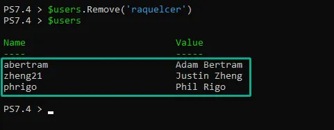 Eliminar una clave específica de una tabla hash